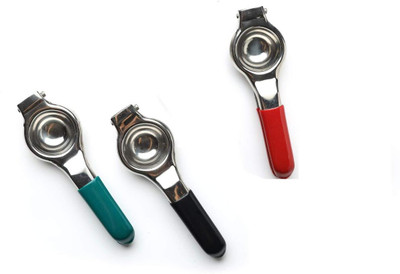 Steelish Steel 3Pcs Lemon Squeezers with Bottle Opener Stainless Steel 2 in 1 Lemon Squeezer Hand Juicer(Multicolor)