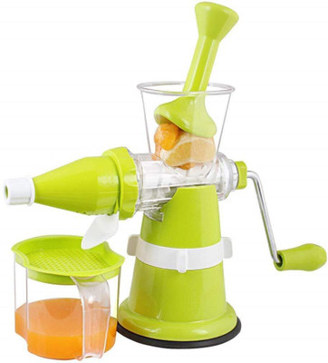 ZODZE Plastic Hand Fruits Juicer Machine for Fruits and Vegetables with Steel Handle Hand Juicer(Green)