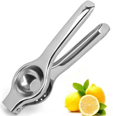 BARDECOR Steel Stainless Steel Lemon Squeezer | Hand Press Juicer|Citrus Extractor | 1Pc Manual Hand Juicer(Silver)