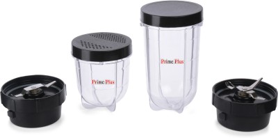 PRIME PLUS Bullet Jar for Mixer Grinder Combo of 2 Jar(530 ML,350 ML)with 2 Lids. Mixer Juicer Jar(880 ml)