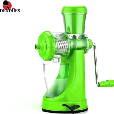 DENDUES Plastic for Fruits and Vegetables with Steel Handle Plastic Hand Juicer Hand Juicer(Green)