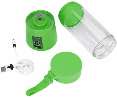 Paper Wings Plastic, Steel 6 Blades Portable Electric USB Juicer Blender Grinder Mixer Rechargeable Hand Juicer(Multicolor)