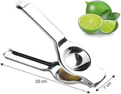 Aalok Steel Super Stainless Steel Lemon Squeezer with Attached Bottle Opener (Silver) Hand Juicer(Steel)