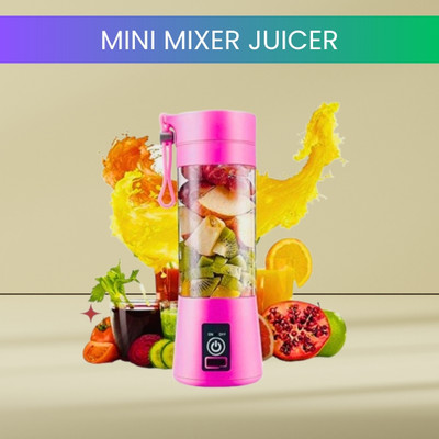 SACRO Plastic Electric Fruit Juicer, USB Rechargeable, Mini Juicer Grinder For shake/JuiceA1 Hand Juicer(Multicolor)