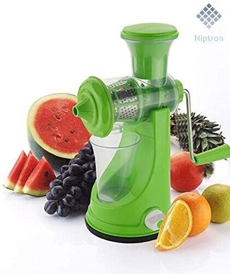 NIPTRON Plastic Manual Fruits and Vegetables juicer with Steel Handle Hand Juicer(Green)