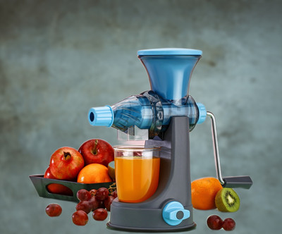 Grecy Plastic CARROT JUICER Hand Juicer(Blue)