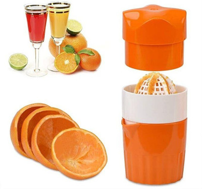 JAYBHAGWATI Plastic Strainer and Container, Orange, Lime Hand Juicer (Orange) Hand Juicer(Orange)