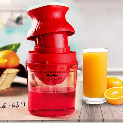 homfine Plastic Hand Juicer Two Way Use, Citrus Fruits & Vegetables, Orange, Pomegranate (1U) Hand Juicer(Red)