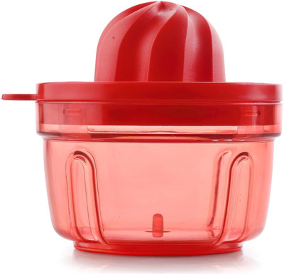 The GreeK Plastic Manual Juicer For Lime Orange 750ml Container Hand Juicer(Red)