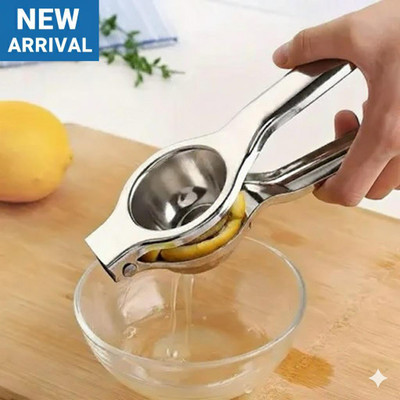 newway Steel Lemon Squeezer with Built-In Bottle Opener-Durable Hand Juicer(Steel)