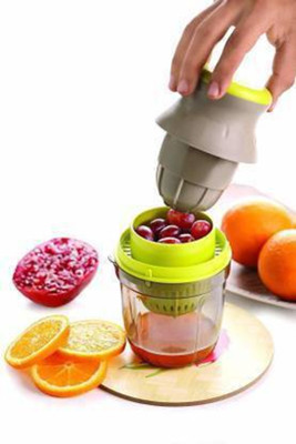 Breyers Plastic Plastic Nano 2 in 1 Manual Juicer for Fruits Hand Juicer Hand Juicer(Multicolor)