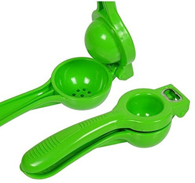FancyHuge Plastic Plastic Lemon Squeezer with Bottle Opener, Green Hand Juicer(Green)