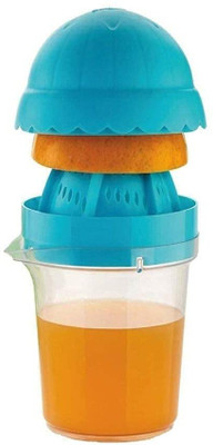 Romp and Role Plastic Cap Shaped Orange Juicer Hand Press Manual Fruits Juice Maker for Orange, Grapes Hand Juicer(Multicolor)