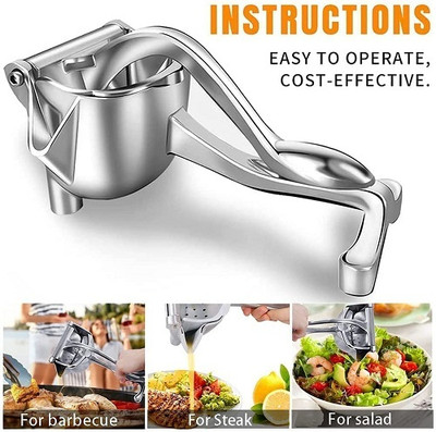 KGDA Aluminium and Squeezer Heavy Duty Lemon Orange Juicer Manual Fruit Press Aluminium Hand Juicer(Steel)