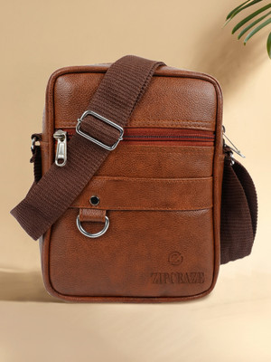 ZipCraze Men Tan Messenger Bag