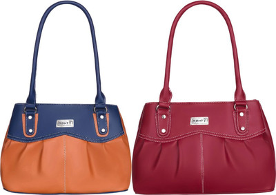 Ronty Women Maroon, Tan, Blue Sling Bag