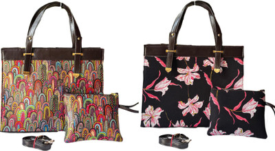 CRAFTWELL Women Multicolor Tote(Pack of: 4)