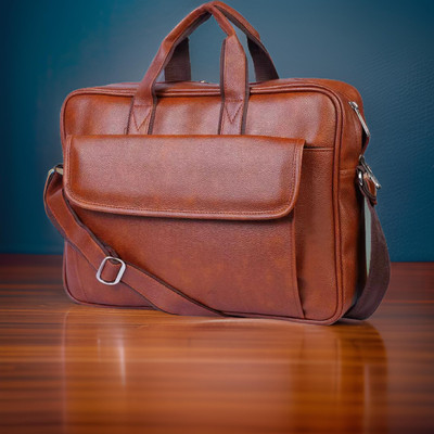 Shivra Men & Women Tan Messenger Bag