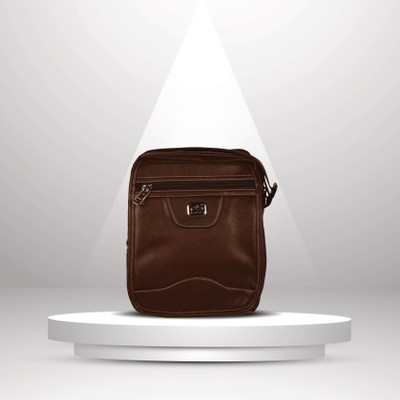 PB- Pearl Men Brown Messenger Bag