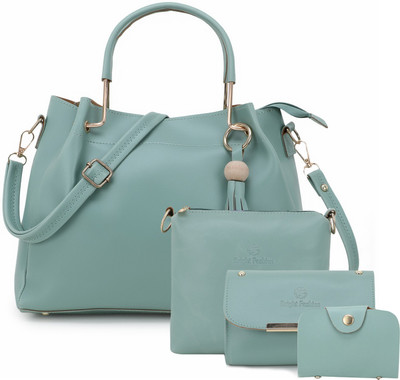 Brightfashion Women Green Hand-held Bag