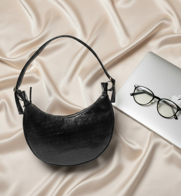 DONICY Women Black Shoulder Bag