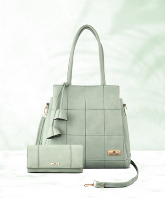 SXF SPEED X FASHION Women Green Hand-held Bag(Pack of: 2)