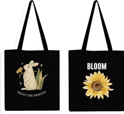 Peach Blossom Women Black Messenger Bag(Pack of: 2)