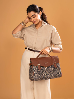 ZOUK Women Black, Brown Satchel