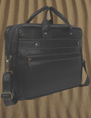 Shivra Men & Women Black Messenger Bag