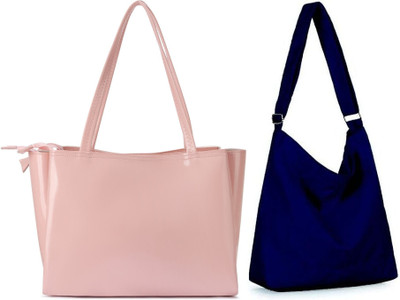 Trendycraft Women Pink, Blue Shoulder Bag(Pack of: 2)