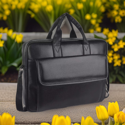 Shivra Men & Women Black Messenger Bag