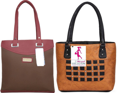 MSK Collection Women Tan, Tan Messenger Bag(Pack of: 2)