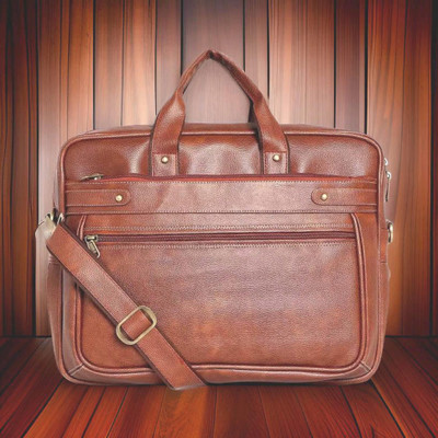 Shivra Men & Women Tan Messenger Bag