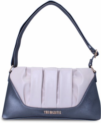 the holistik Women Grey, Beige Messenger Bag