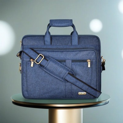 LOREM BG64 Blue Color Big Expandable Laptop Shoulder+Briefcase Bag for Office Waterproof Messenger Bag(Blue, 28 L)
