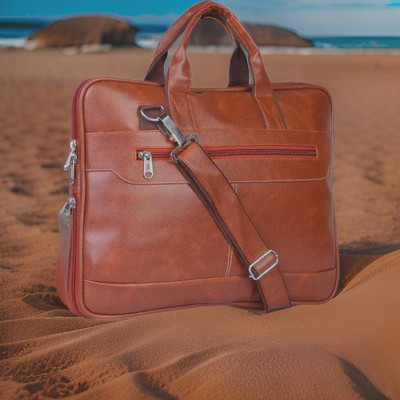 house of common Men & Women Tan Messenger Bag