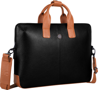 WILDHORN Men Black Messenger Bag