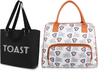 HBC Women White, Black Shoulder Bag(Pack of: 2)