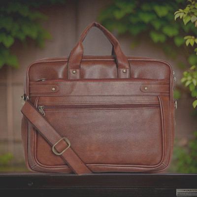 house of common Men & Women Tan Messenger Bag