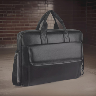 Shivra Men & Women Black Messenger Bag