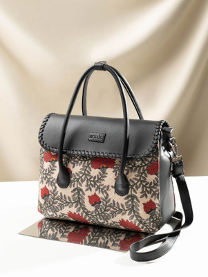 ZOUK Women Red, Beige Satchel