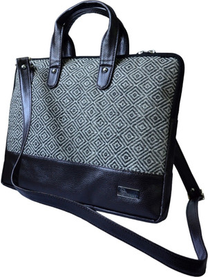 Jharcraft Men & Women Brown, Black Hand-held Bag