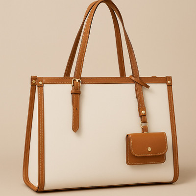 PEARLUXIS Women White Tote