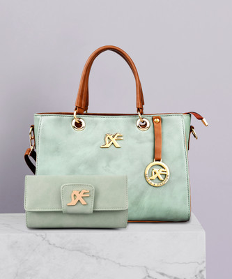 SXF SPEED X FASHION Women Green Hand-held Bag(Pack of: 2)
