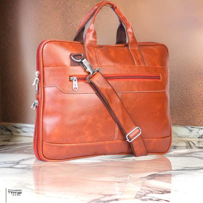 Shivra Men & Women Tan Messenger Bag