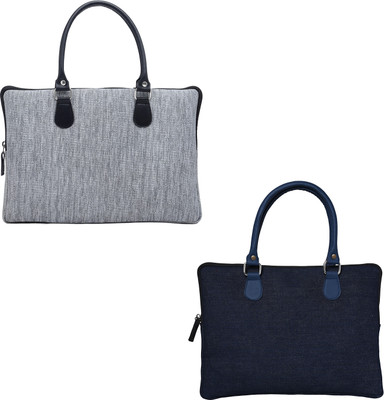 asian Men & Women Grey, Black, Blue Messenger Bag(Pack of: 2)