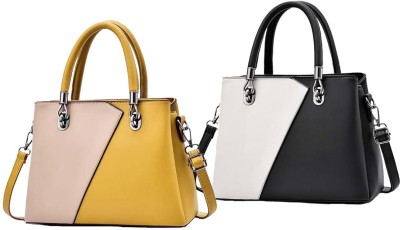 nf fashion Women Yellow, Black Handbag