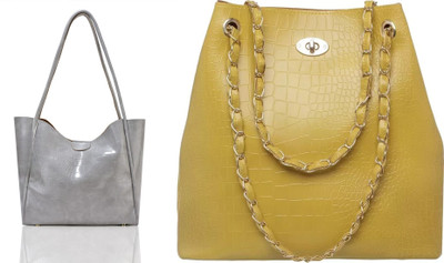 Trendycraft Women Black, Yellow Shoulder Bag(Pack of: 2)