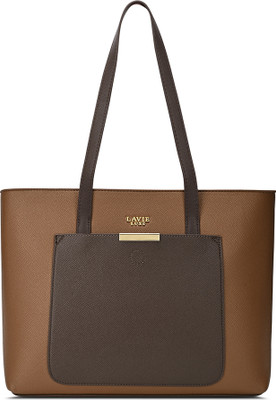 Lavie Luxe Women Tan Tote