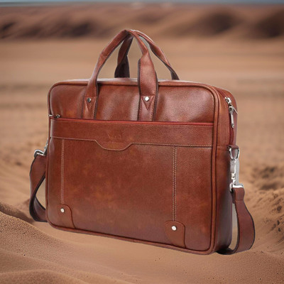 Shivra Men & Women Tan Messenger Bag
